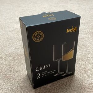 JoyJolt Crystal White Wine Glasses